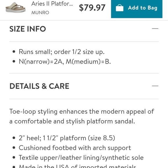 Munro Tan Sandals with Cushioned Footbed - Picture 2 of 14